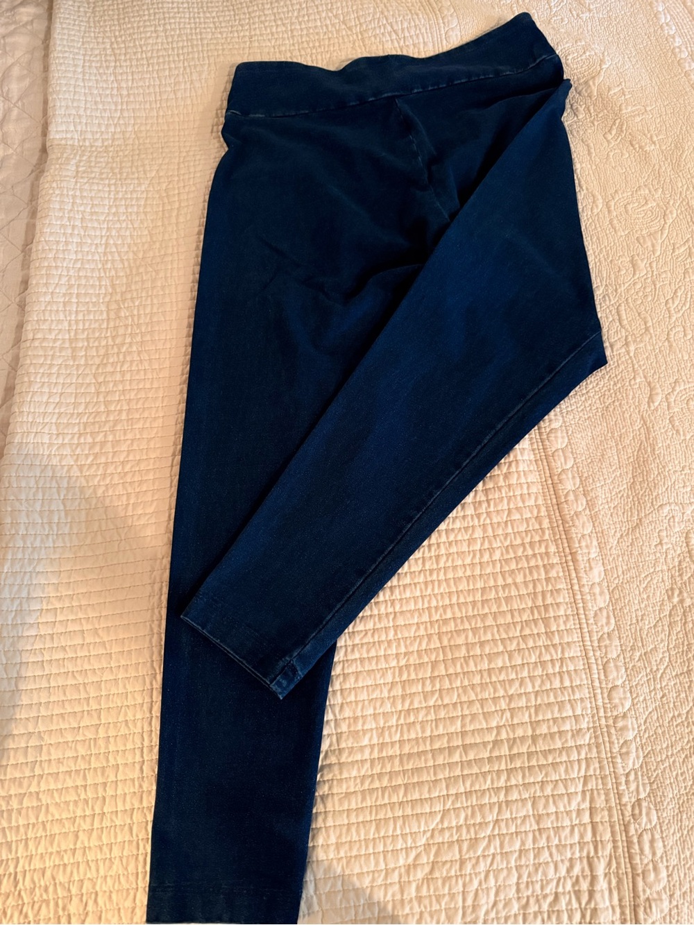 Pure Jill Indigo sleek ankle-length silhouette pants.